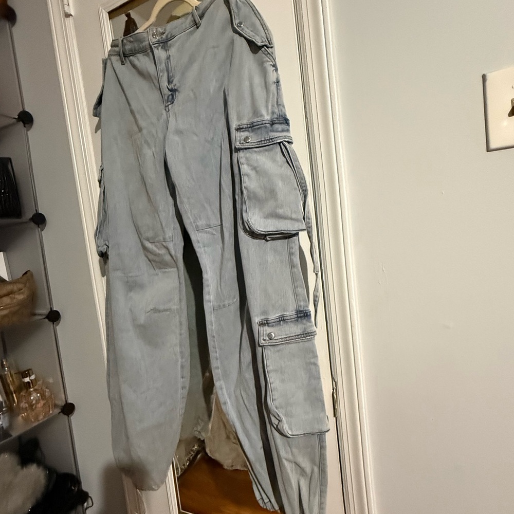 SER.O.YA Light Blue Cargo Pants